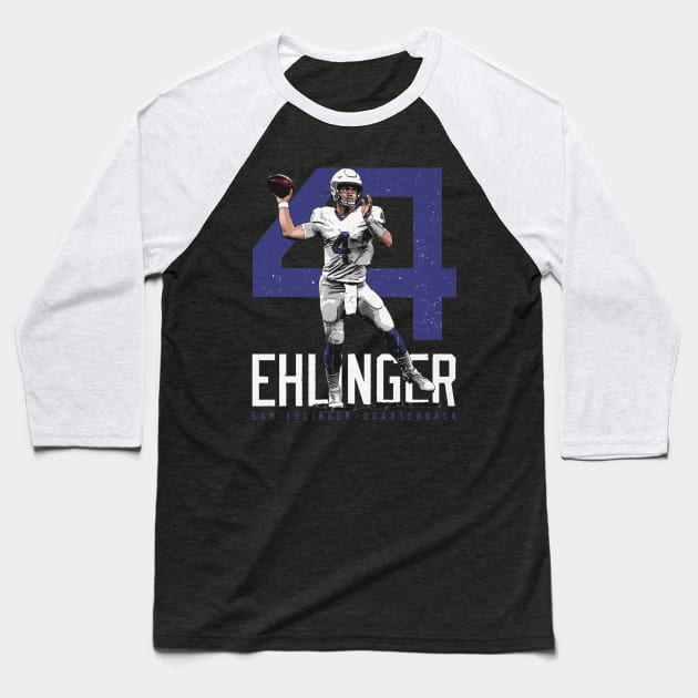 Sam Ehlinger Indianapolis Bold Number Baseball T-Shirt by Chunta_Design